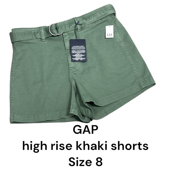 GAP Pants - GAP khaki green high rise shorts size 8